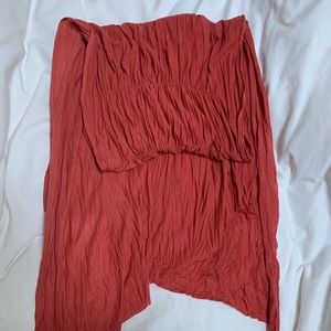 Anthropologie orange cinched scarf/wrap